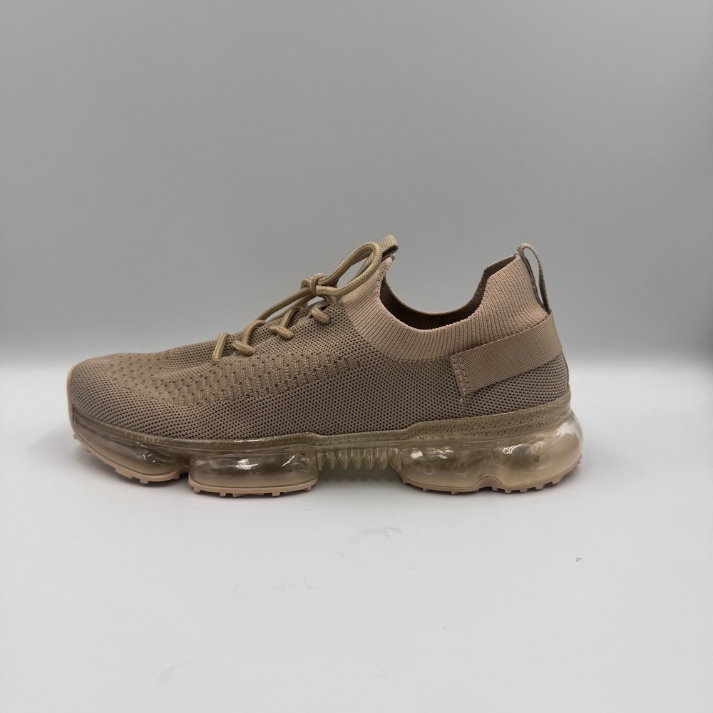 NEW La Sheelah Flow-19 Tan Knit Bubble Sole Sneakers Womens 8 Athletic Shoes